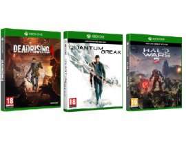 Pack de 3 Jeux Xbox One : Dead Rising 4 + Quantum Break + Halo Wars 2