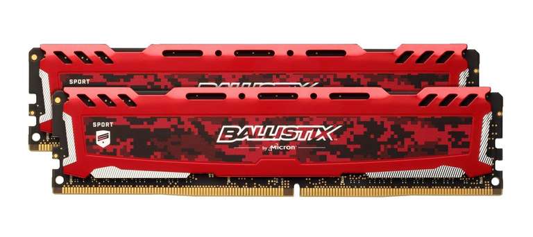 Jusqu’à 28% de remise sur une sélection de Mémoires RAM Ballistix - Ex: Ballistix Sport LT - 32 Go (16x2 Go) DDR4, 2400 MT/s