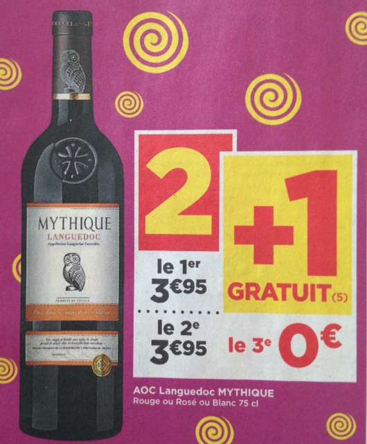 Lot de 3 Bouteilles de Vin AOC Languedoc Mythique (Variétés au choix) - 3 x 75cl