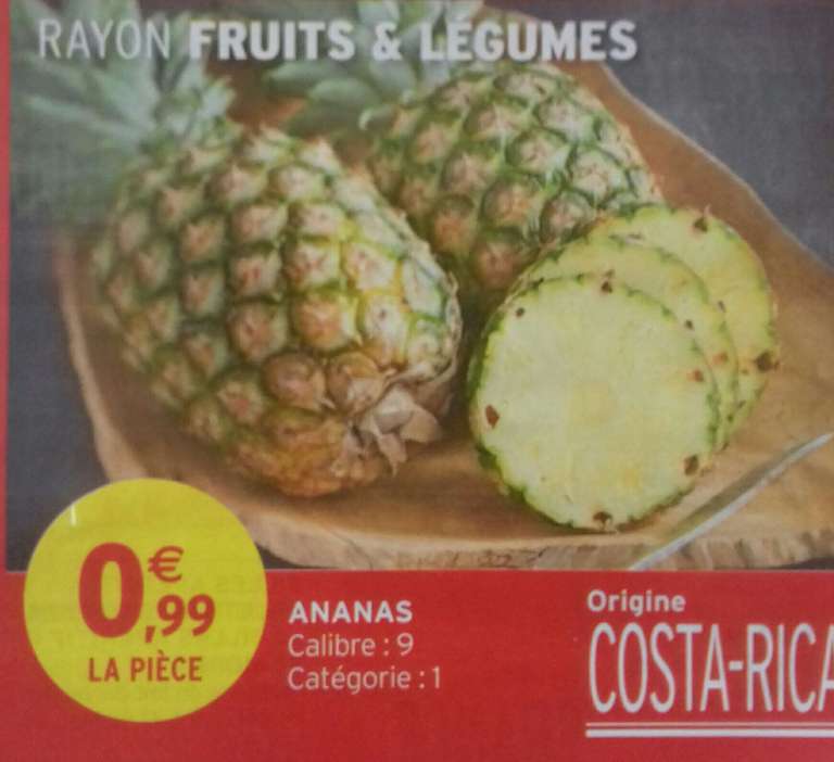Ananas Calibre 9 Catégorie 1 (Origine Costa Rica) - Villefranche-de-Lauragais (31)