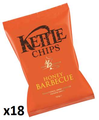 Carton de 18 sachets de chips Kettle Honey Barbecue (18x40 g) - Lons (64)
