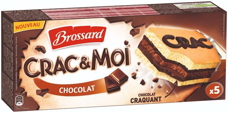 1 paquet de gâteaux Brossard Crac & Moi - Chocolat ou Framboise, 155g (via 1.37€ sur la carte de fidélité)