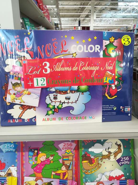 Lot 3 livres de coloriage et 12 crayons de couleur - Marzy (58)