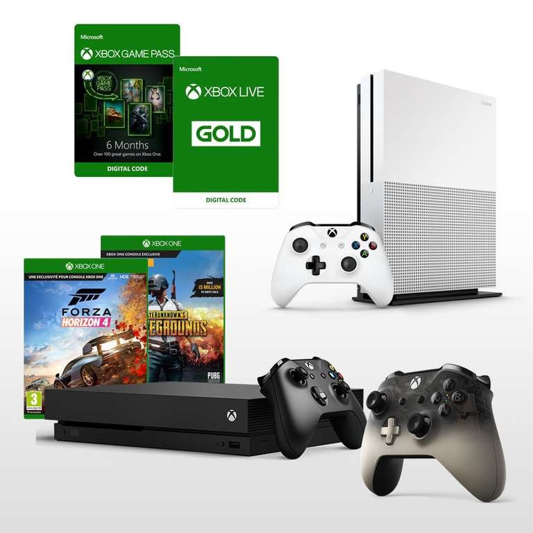 Sélection de promotions Xbox - Ex : 100€ de réduction sur toutes les Consoles et Packs Xbox One (Xbox One S 1To + Jeu à 199€)