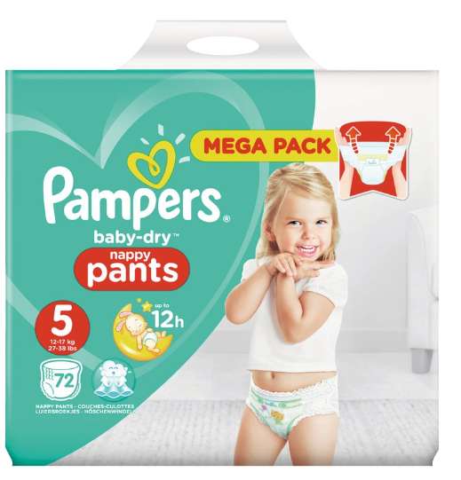 Lot de 2 paquets de couches culottes Pampers Baby Dry Nappy Pants - Taille 3 à 6