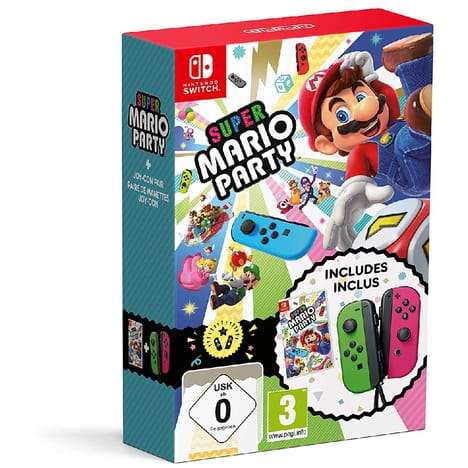 Jeu Super Mario Party + 1 paire de Joy-Con Néon sur Nintendo Switch
