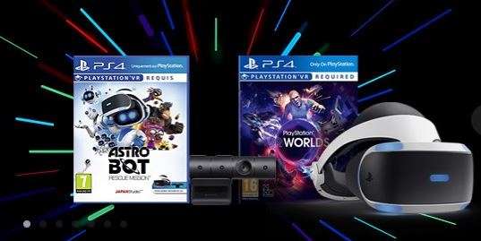 Pack Sony PlayStation VR avec Casque VR + Caméra + VR Worlds (Voucher) + Astro Bot Rescue Mission