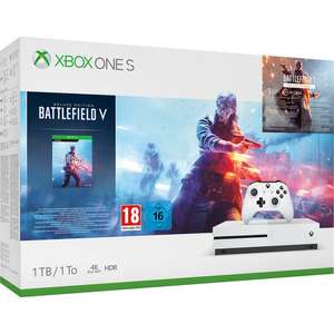 Console Xbox One S 1 TO Battlefield 5 Deluxe Edition + Battlefield 1: Revolution + Battlefield 1943 (Frontaliers Suisse)