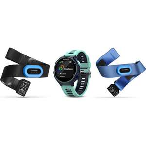 Pack montre GPS Multisports Garmin Forerunner 735XT (bleu) + pack cardio triathlon