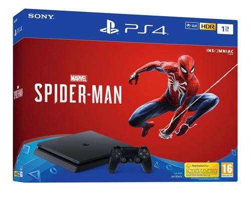 [Adhérents] Pack console Sony PS4 (1 To) + 2ème manette DualShock 4 (Noir) + Marvel's Spider-Man