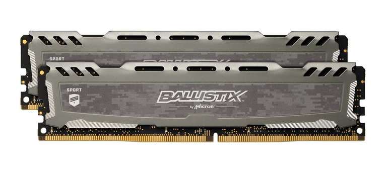 Kit RAM DDR4 Crucial Ballistix Sport 16Go (2x8Go) - 2400 MHz (3000 MHz à 103,27€)