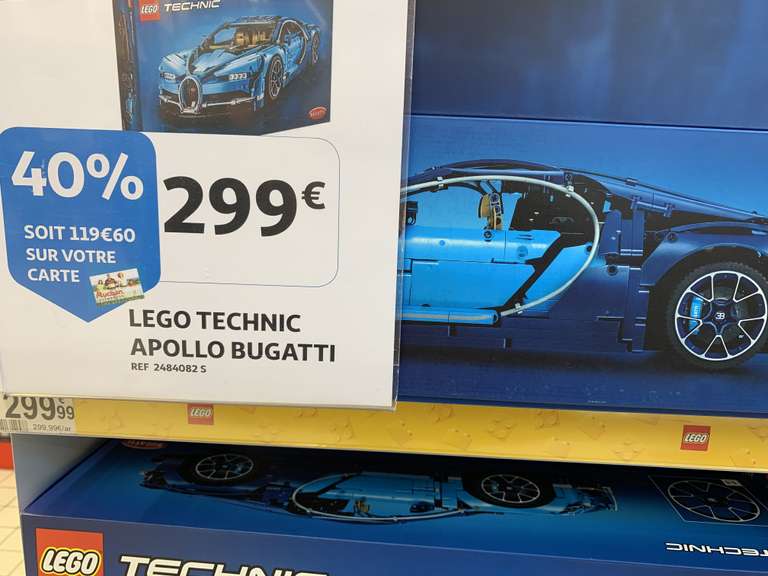 Jeu de Construction LEGO Technic - Bugatti Chiron - 42083 - Via 119.60€ sur la Carte fidélité (Frontaliers Luxembourg)