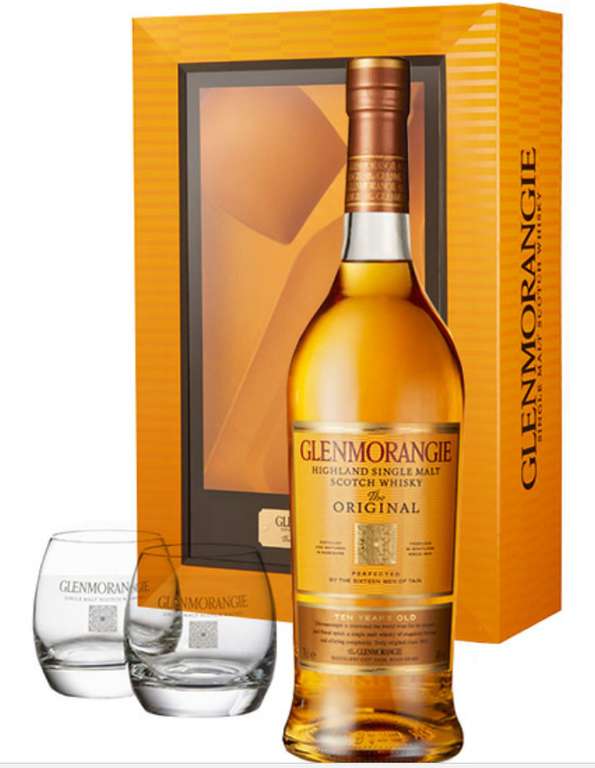 Coffret Whisky Glenmorangie 10 ans + 2 verres - 70cl (via 5€ sur la carte)