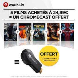 Google Chromecast + 5 films en VOD