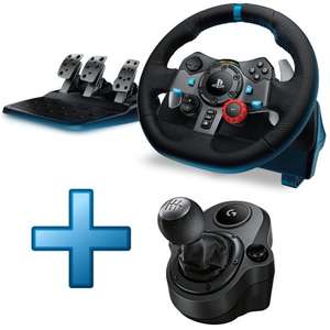Pack Volant de course Logitech G29 + Pédalier + Levier de Vitesse Driving Force Shifter pour PC, PS3 et PS4