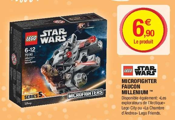 Jeu de construction Lego microfighter starwars faucon millenium n°75193