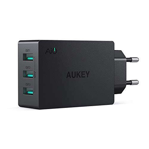 Chargeur Secteur AUKEY USB 3 Ports 30W 6A, 3 ports (vendeur tiers)