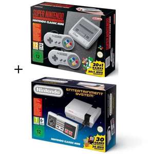 Pack consoles Nintendo Classic Mini NES + Mini Super NES