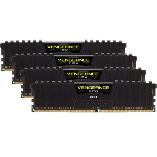 Kit mémoire RAM DDR4 Corsair Vengeance LPX (CMK16GX4M4C3000C16) - 16 Go (4 x 4 Go), 3000 MHz, CAS 16 (159.71€ avec le code SANTA)(