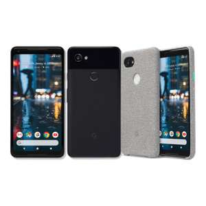 Smartphone 6" Google Pixel 2 XL - QHD+, SnapDragon 835, 4 Go de RAM, 64 Go, Noir ou Blanc + Coque de protection en tissu