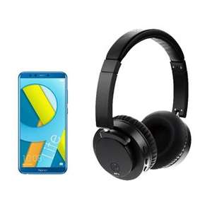 Pack Smartphone Honor 9 Lite Double SIM 64 Go Bleu + Casque Bluetooth X60 Noir avec Suppression active du bruit