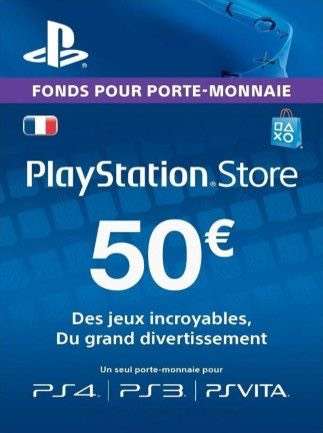 Carte PlayStation Network PSN d'une valeur de 50€ (Dématérialisé)