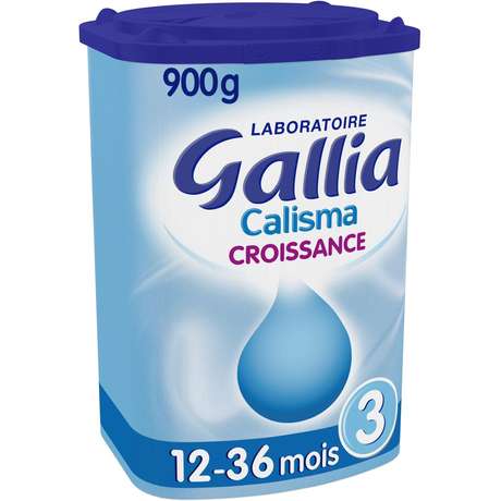 3 Boites de Poudre de lait infantile Gallia calisma croissance - 3x900g (Via 2.85€ sur la Carte Fidélité)