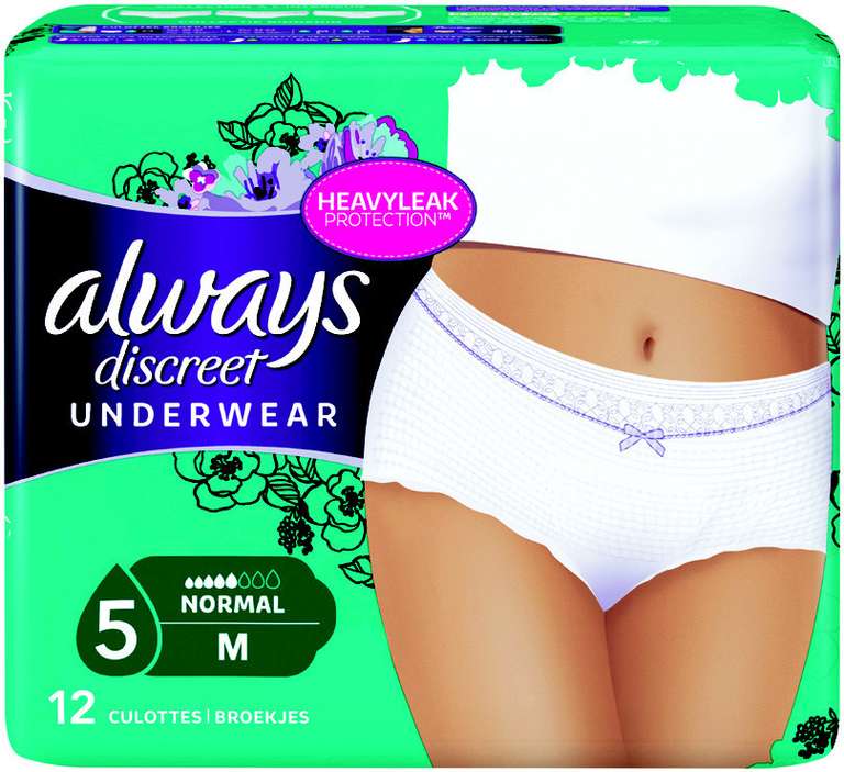 Culottes pour incontinence Always Discreet Underwear (via Shopmium)