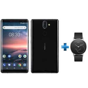 Smartphone 5.5" Nokia 8 Sirocco - Noir + Montre connectée Steel Noir