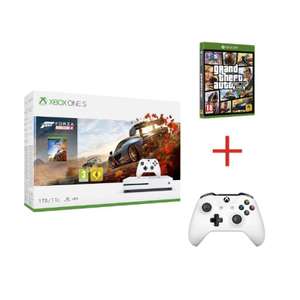 Pack console Xbox One S 1To  Forza Horizon 4 + GTA 5 + Manette supplémentaire