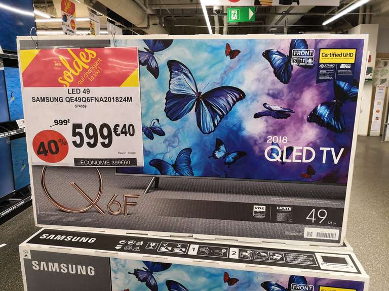 TV 49" Samsung QLED QE49Q6FN 2018 (4K UHD, HDR) - La Défense (92)