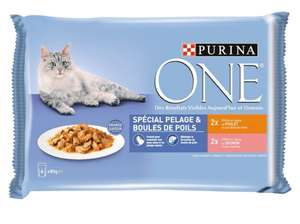 Pâté pour chat Purina One - 4 x 85g (via 1,37€ sur la carte de fidélité)