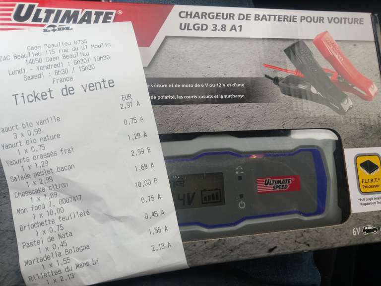 Chargeur automatique batterie voiture Ultimate speed - Lidl Caen (14)