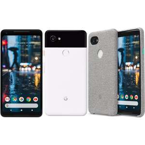 Smartphone 6" Google pixel 2 XL - QHD+, Snapdragon 835, RAM 4 Go, ROM 64 Go (Blanc) + Coque tissu