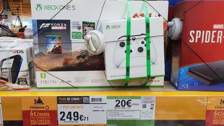 Console Microsoft Xbox One S 1to + 2ème Manette + Forza 4 + GTA 5 (electro depot Rennes St Grégoire 35)