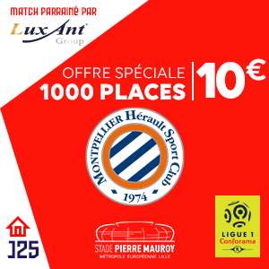 Place pour le match de Football Lille vs Montpellier le dimanche 17 Février
