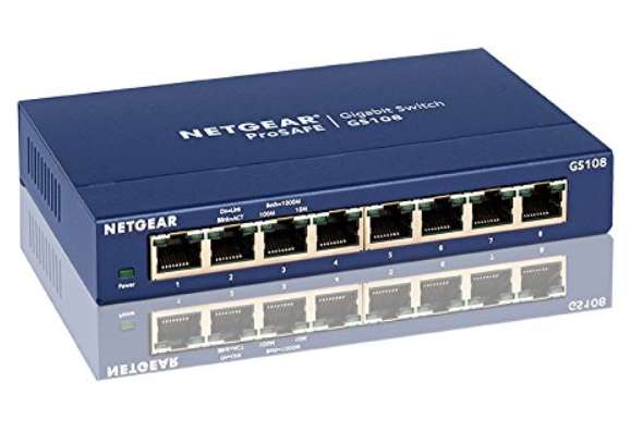 Switch NEtgear GS108GE - Ethernet, Métal, 8 Ports