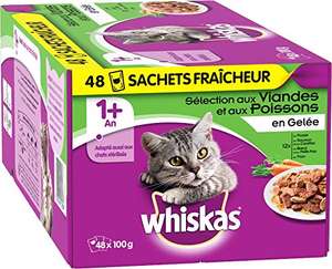 1 Paquet de 48 Sachets fraîcheur pour chats Whiskas