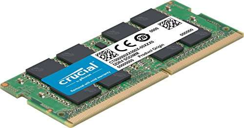 Barrette de RAM Crucial - 16 Go DDR4, 2400 MT/s, PC4-19200, DR x8, SODIMM, 260-Pin (vendeur tiers)