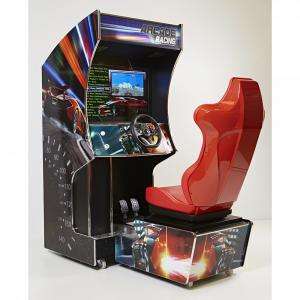 Borne d'arcade René Pierre Cockpit Racing - avec 74 jeux, 170x80x180 cm