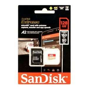 Carte mémoire SanDisk Extreme MicroSDXC - 128 Go, Classe 10, U3, A2
