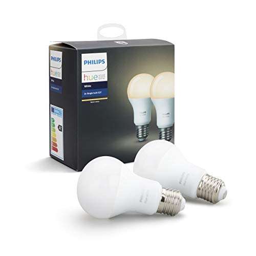 Lot de 2 Ampoules Connectées Philips Hue Blanc E27 (Offre spéciale jusqu'à 21.99€)