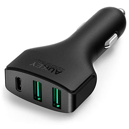 Chargeur allume-cigare Aukey CC-Y3 - 3 ports, 49.5 W (vendeur tiers)