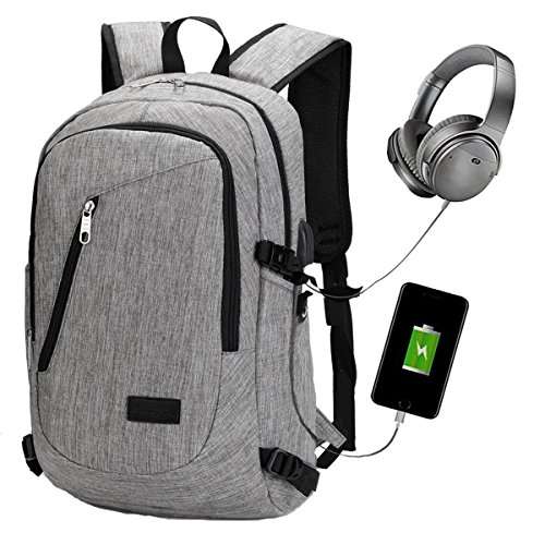 Sac à dos avec port USB Netchain - gris ou noir (vendeur tiers)