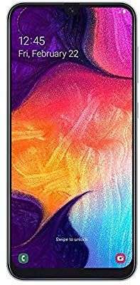Smartphone 6.4" Samsung Galaxy A50 - FullHD+, 128Go ROM, 4Go ram, Exynos 9610, Blanc (Vendeur Tiers)