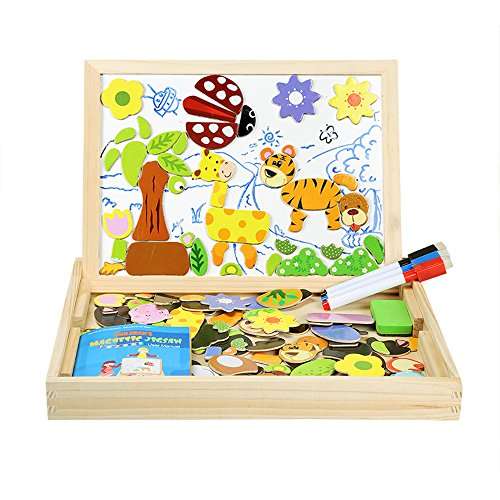 Puzzle en bois Innoo Tech Animaux - avec 3 Stylos Colorés, 100 Pièces (vendeur tiers)