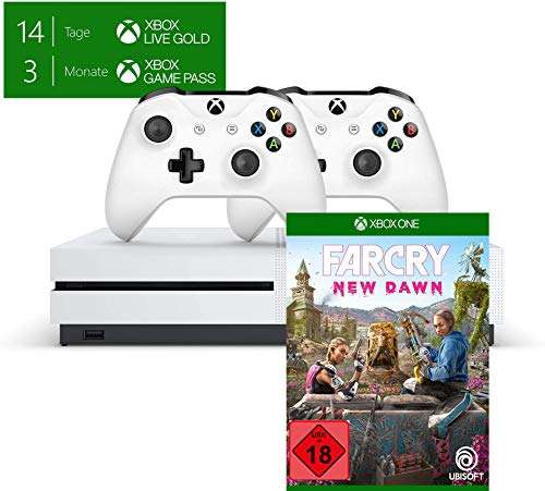 Console Microsoft Xbox One S (1 To)+ 2ème Manette + Far Cry New Dawn + 3 mois Game Pass