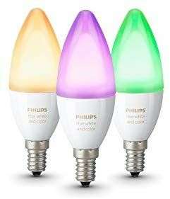 Pack de 3 ampoules connectées Philips E14 White And Colors