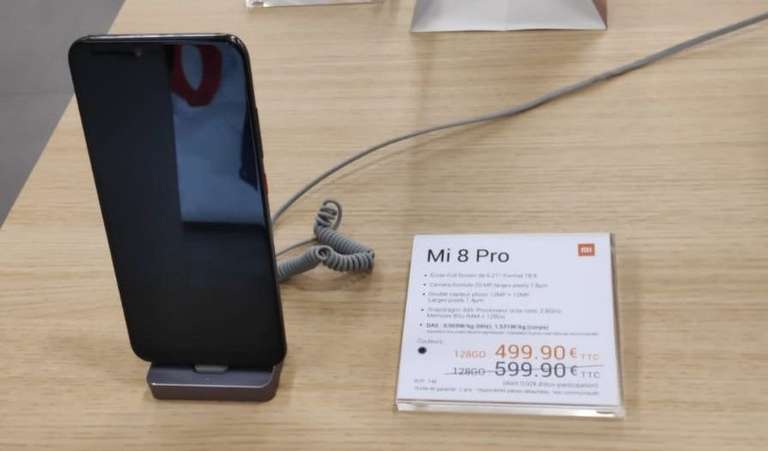 Smartphone 6.21" Xiaomi Mi 8 Pro  - Snapdragon 845,  8 Go de RAM, 128 Go de ROM - Champs-Elysées (75)