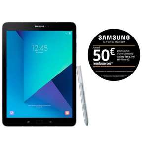 Tablette 9.7" Samsung Galaxy Tab S3 (Wi-Fi) - 32 Go, Noir (via ODR de 50€)